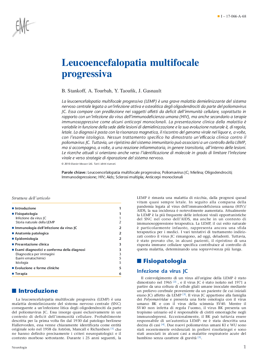 Leucoencefalopatia multifocale progressiva