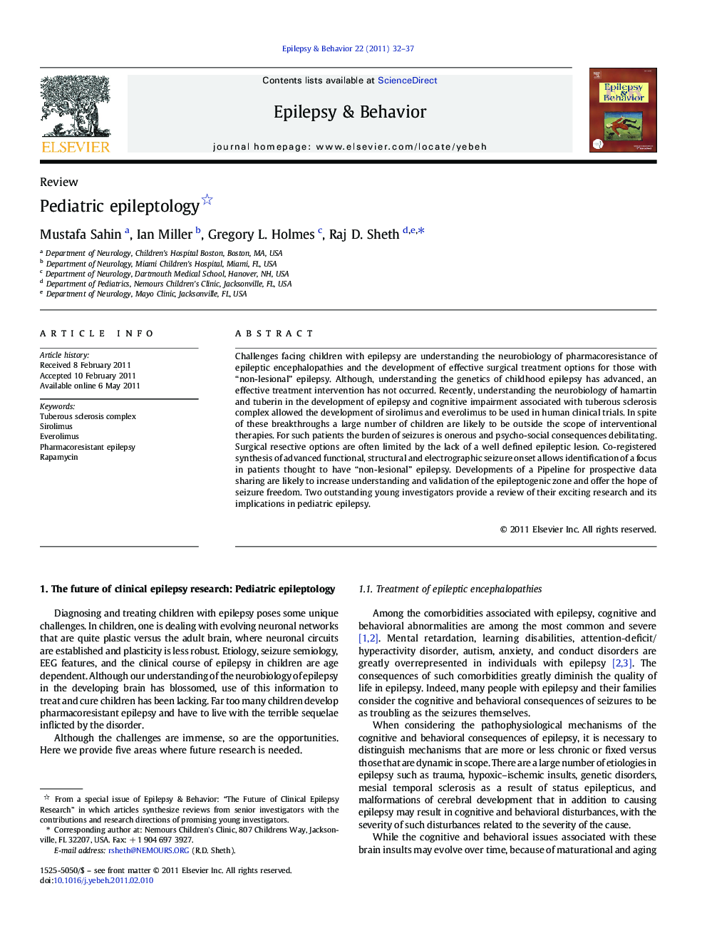 Pediatric epileptology 