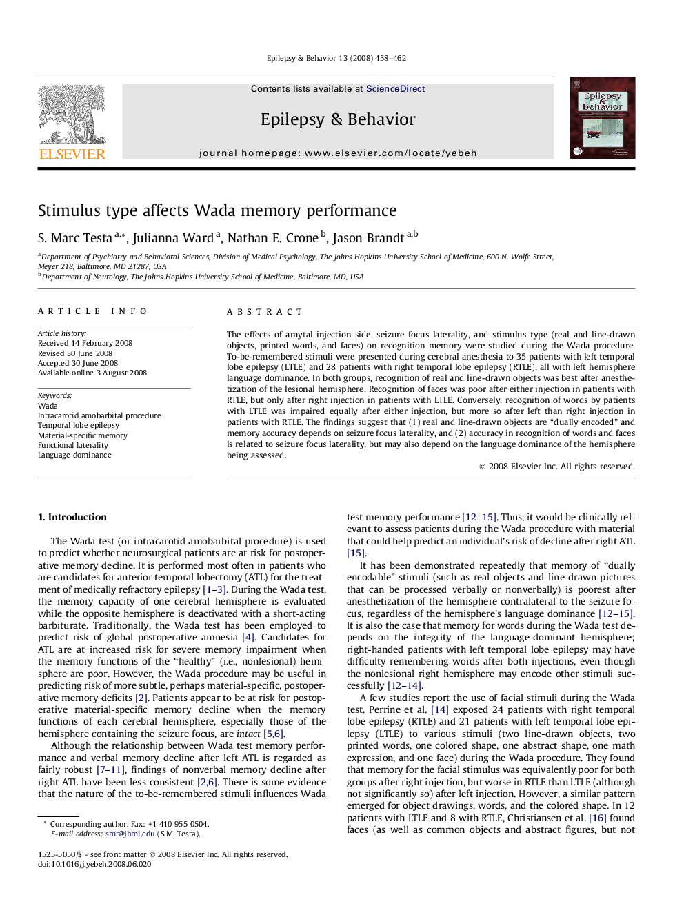 Stimulus type affects Wada memory performance