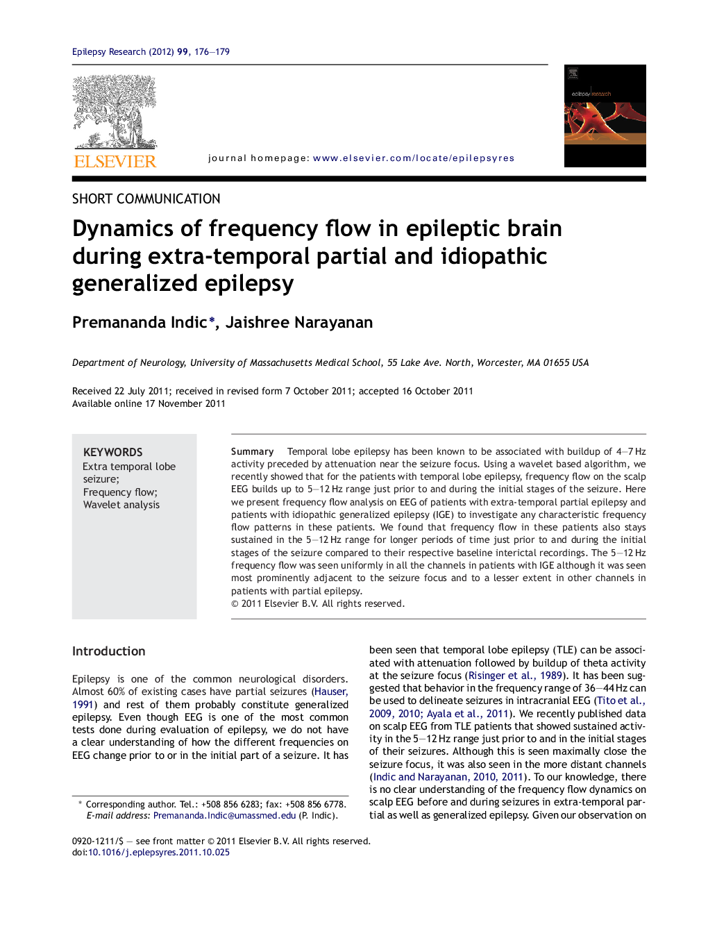 Dynamics of frequency flow in epileptic brain during extra-temporal partial and idiopathic generalized epilepsy