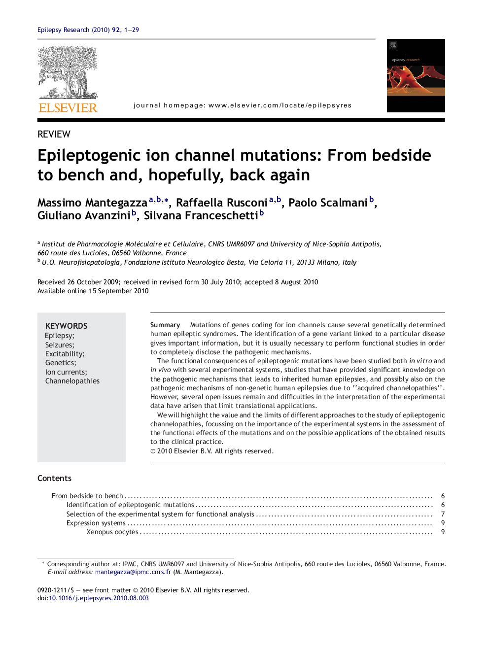 Epileptogenic ion channel mutations: From bedside to bench and, hopefully, back again