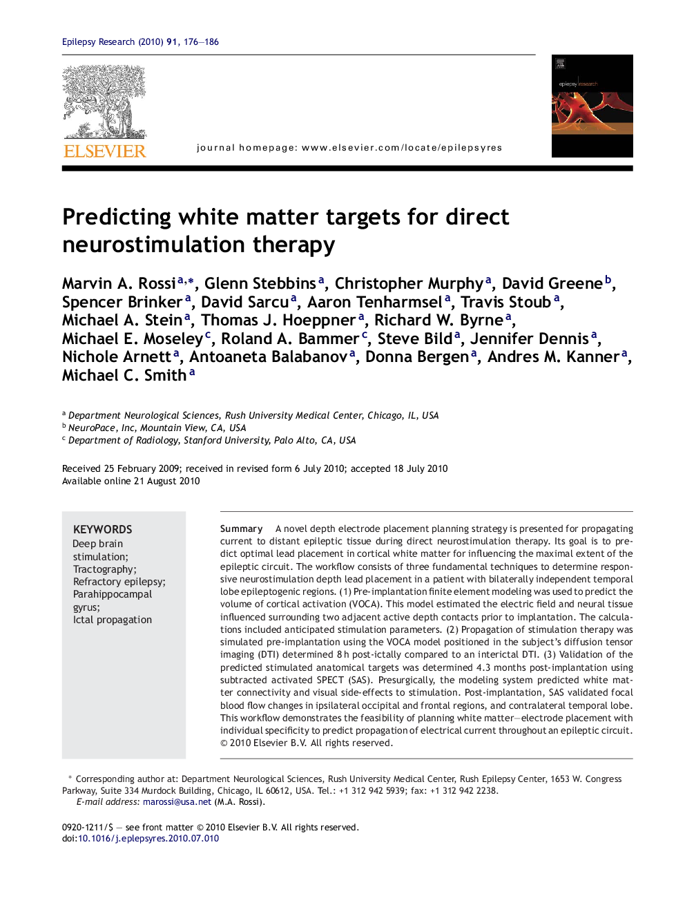 Predicting white matter targets for direct neurostimulation therapy