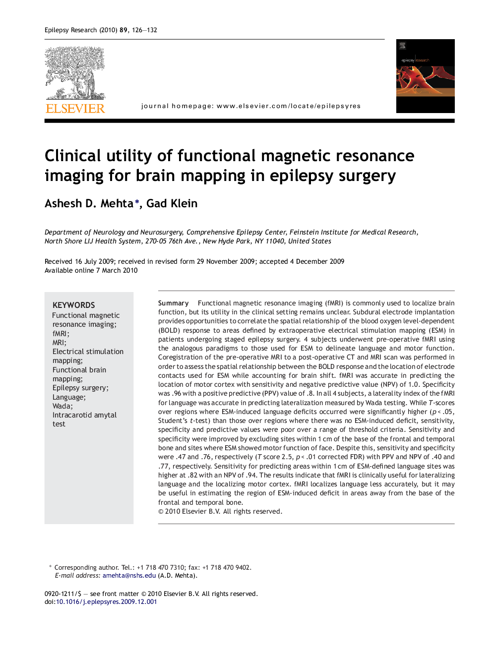 Clinical utility of functional magnetic resonance imaging for brain mapping in epilepsy surgery