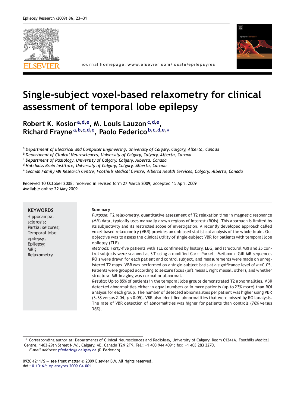 Single-subject voxel-based relaxometry for clinical assessment of temporal lobe epilepsy