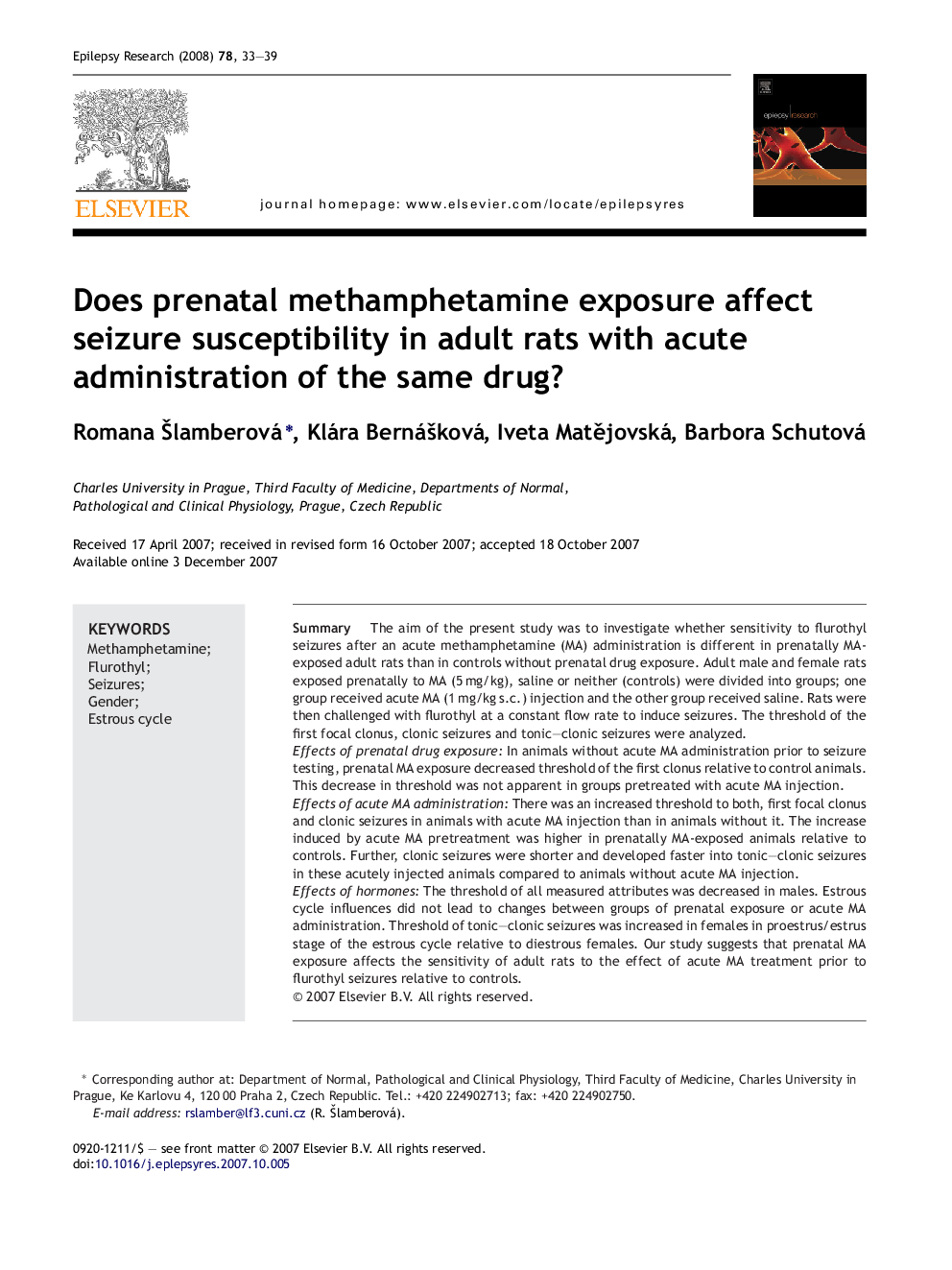 Does prenatal methamphetamine exposure affect seizure susceptibility in adult rats with acute administration of the same drug?