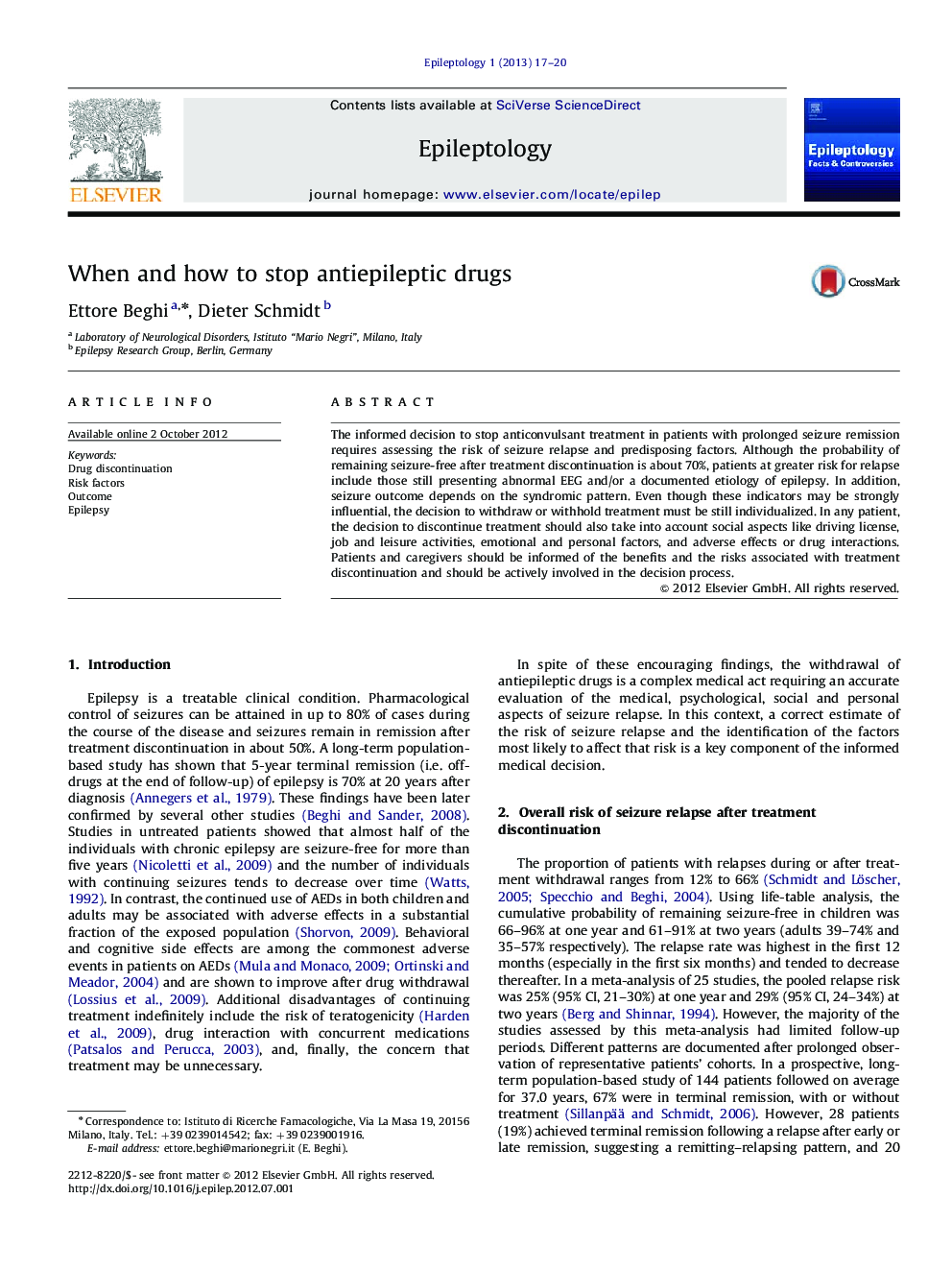 When and how to stop antiepileptic drugs