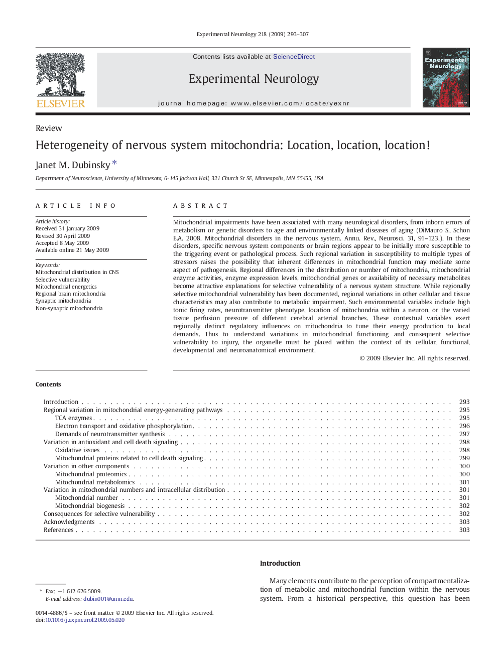 Heterogeneity of nervous system mitochondria: Location, location, location!