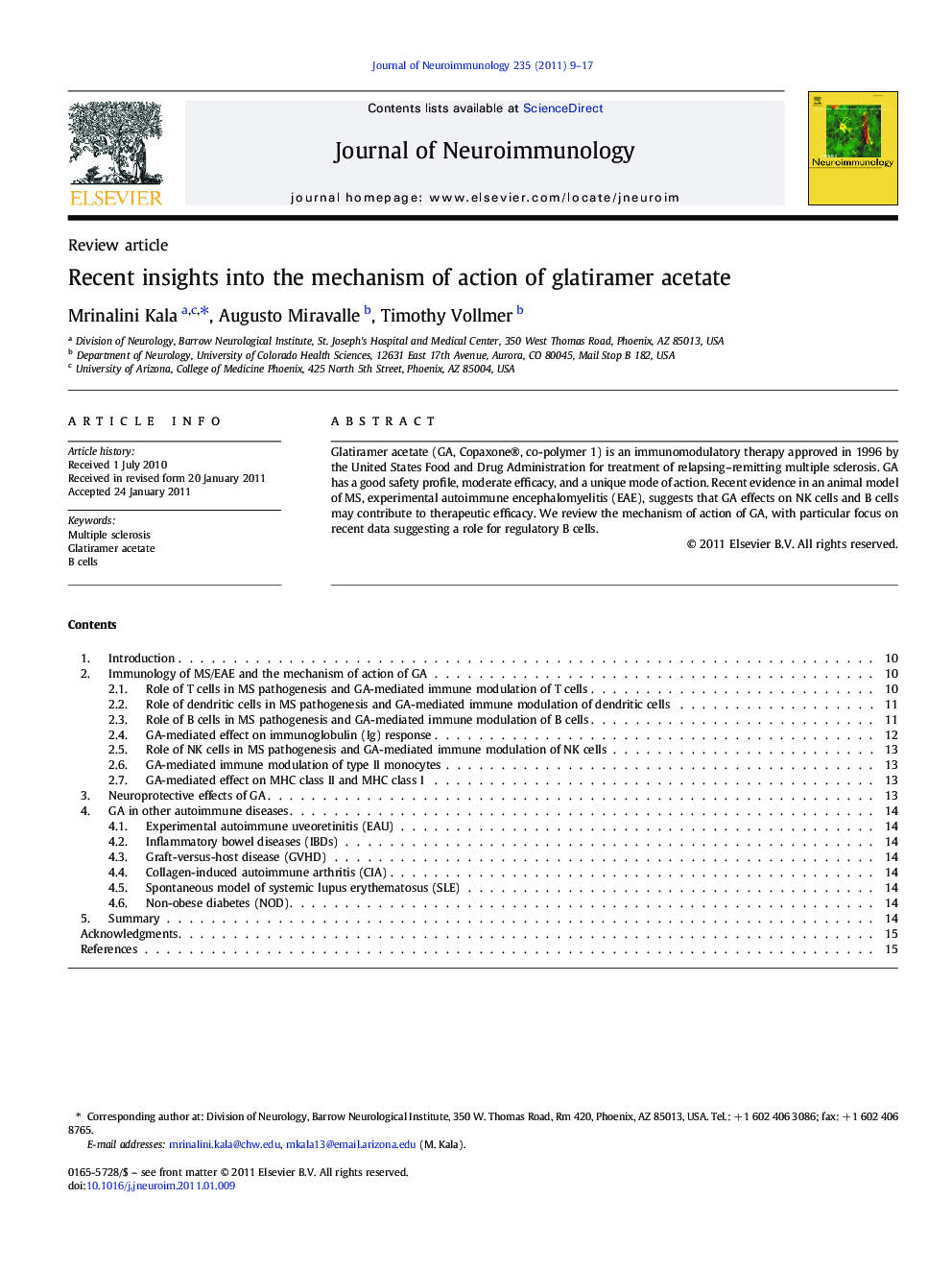 Recent insights into the mechanism of action of glatiramer acetate