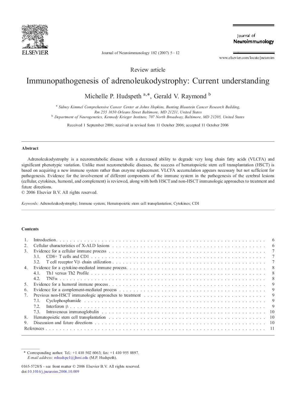 Immunopathogenesis of adrenoleukodystrophy: Current understanding