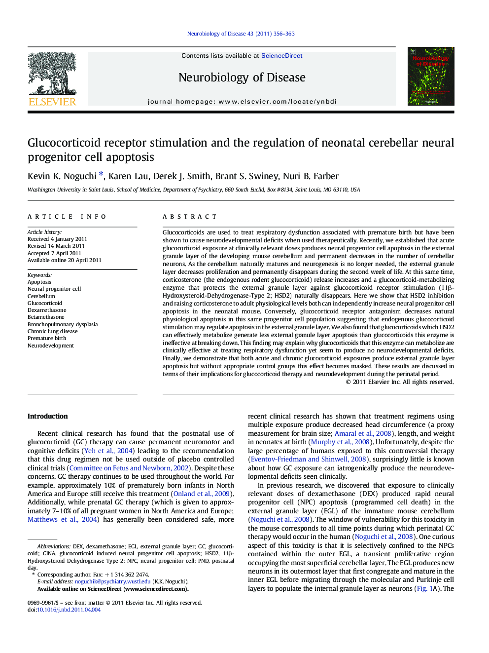 Glucocorticoid receptor stimulation and the regulation of neonatal cerebellar neural progenitor cell apoptosis