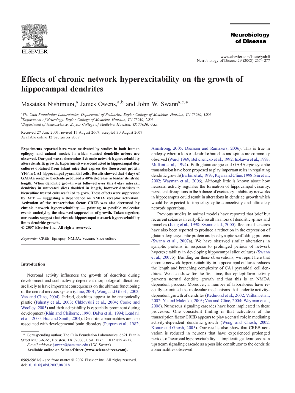 Effects of chronic network hyperexcitability on the growth of hippocampal dendrites