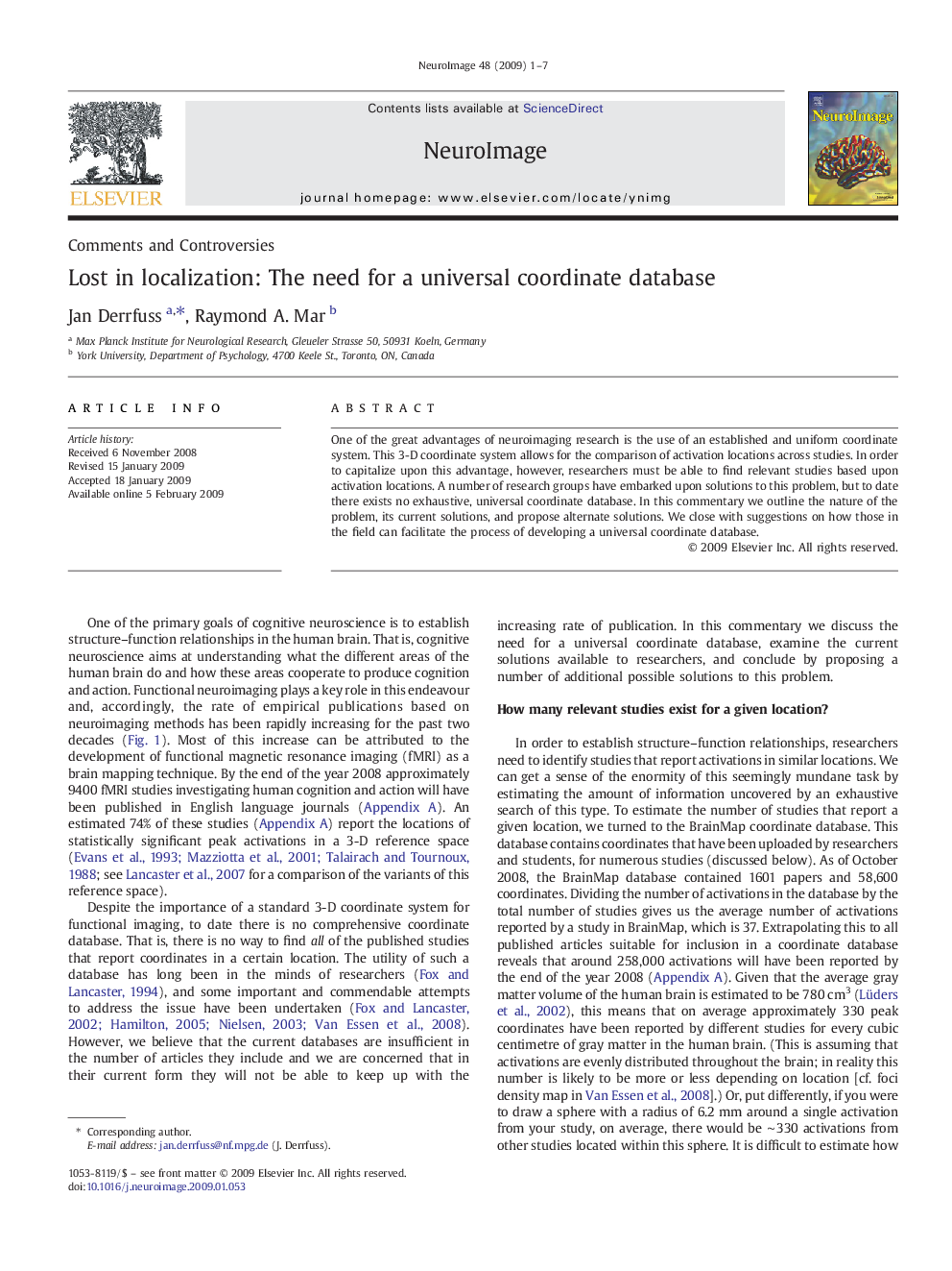 Lost in localization: The need for a universal coordinate database