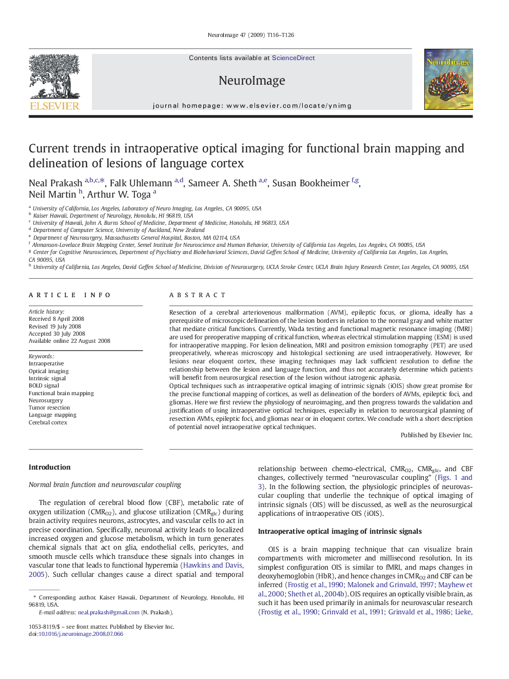 Current trends in intraoperative optical imaging for functional brain mapping and delineation of lesions of language cortex