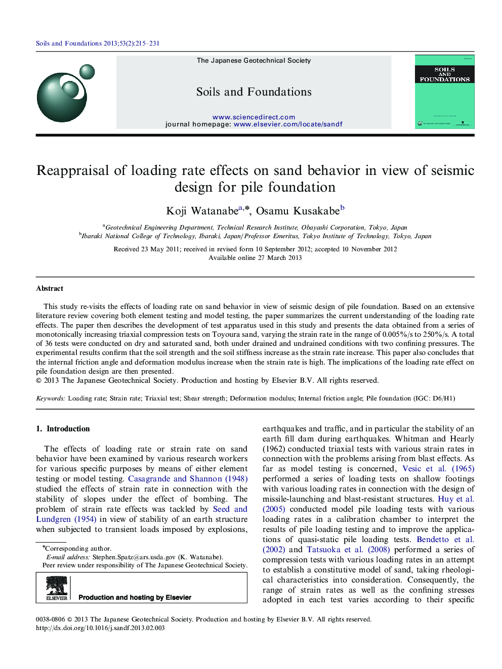 Reappraisal of loading rate effects on sand behavior in view of seismic design for pile foundation 