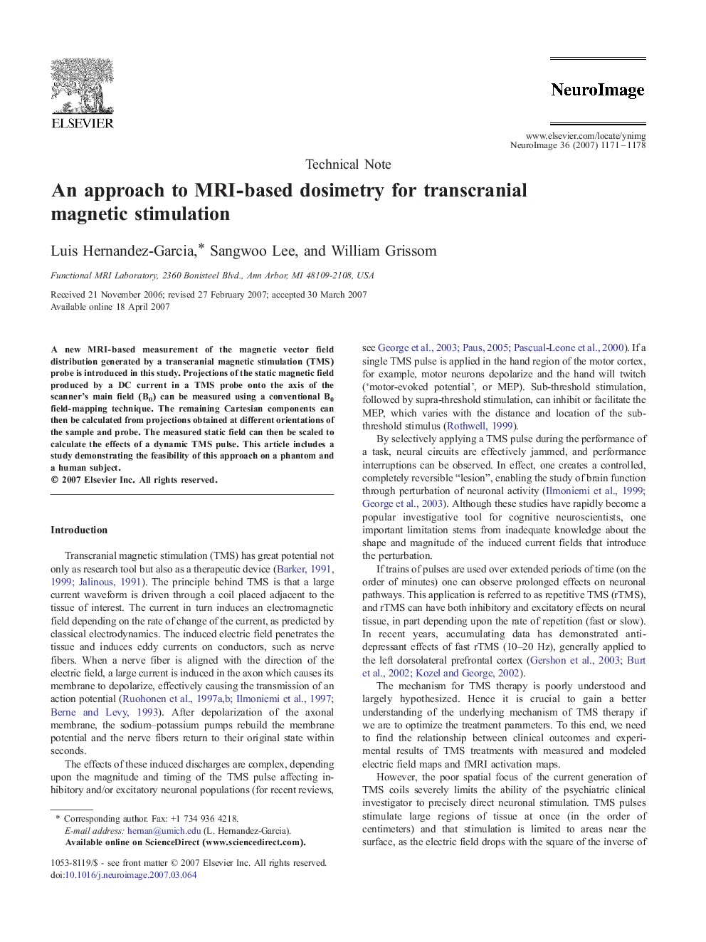 An approach to MRI-based dosimetry for transcranial magnetic stimulation