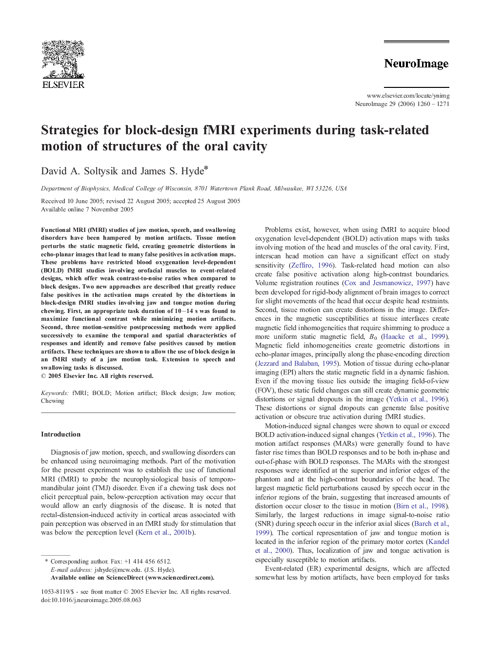 Strategies for block-design fMRI experiments during task-related motion of structures of the oral cavity