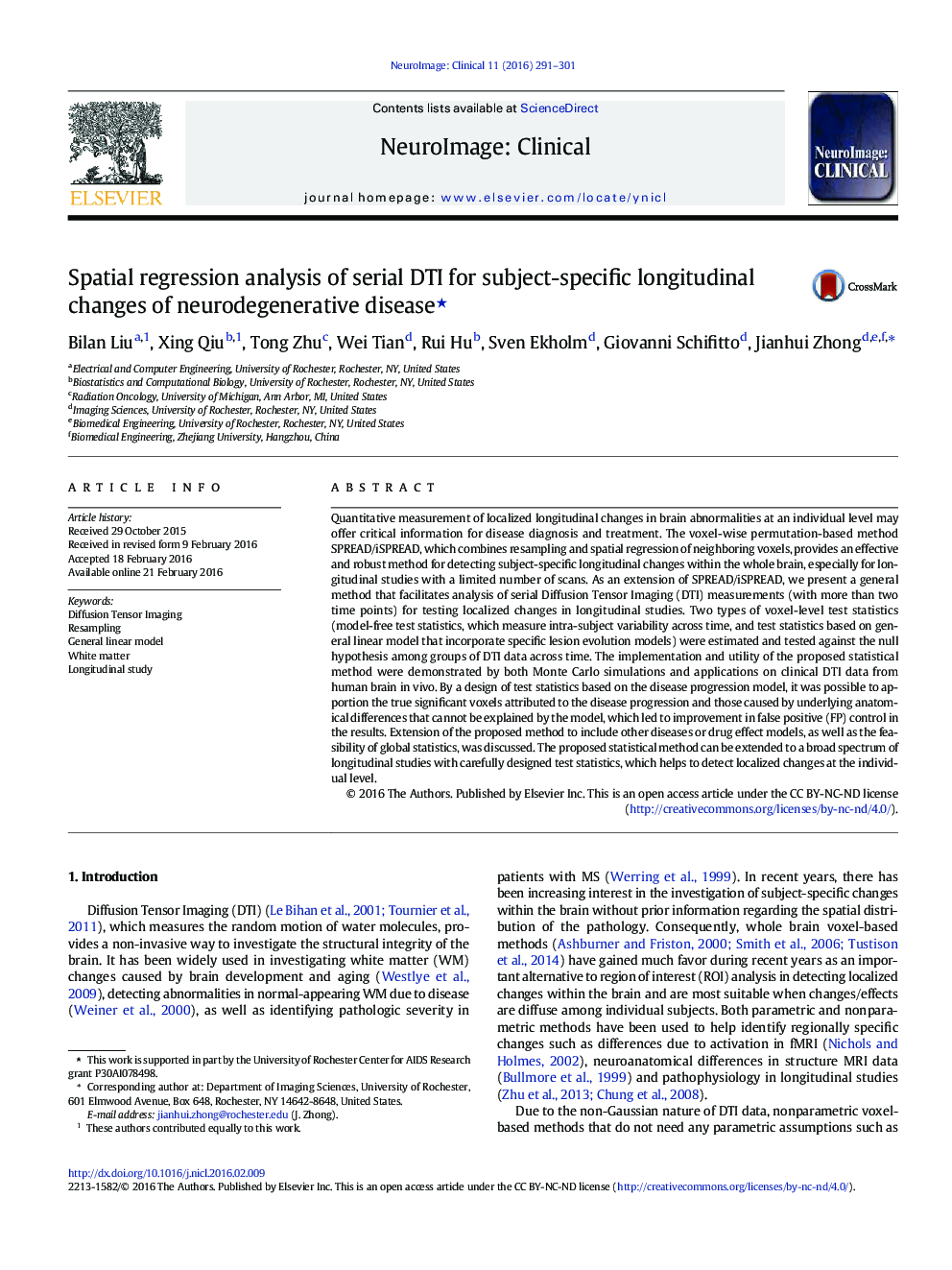 Spatial regression analysis of serial DTI for subject-specific longitudinal changes of neurodegenerative disease ⋆