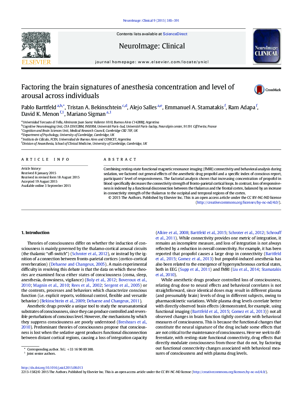 Factoring the brain signatures of anesthesia concentration and level of arousal across individuals