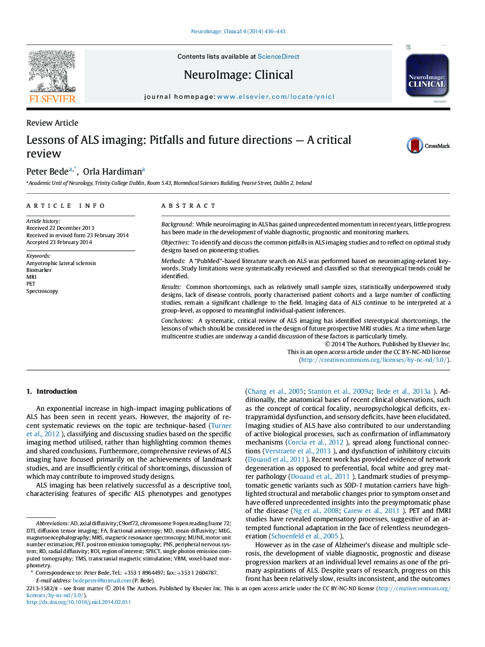 Lessons of ALS imaging: Pitfalls and future directions — A critical review