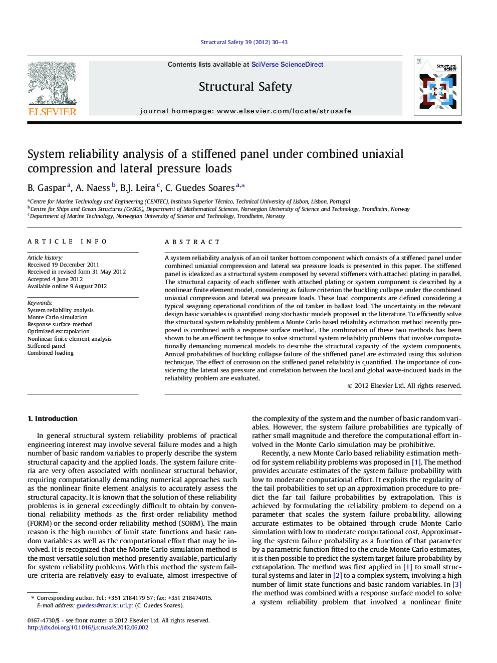 System reliability analysis of a stiffened panel under combined uniaxial compression and lateral pressure loads