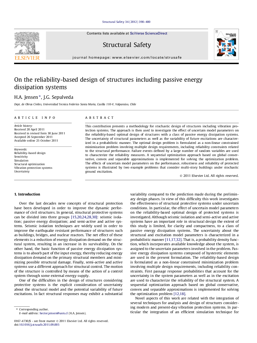 On the reliability-based design of structures including passive energy dissipation systems