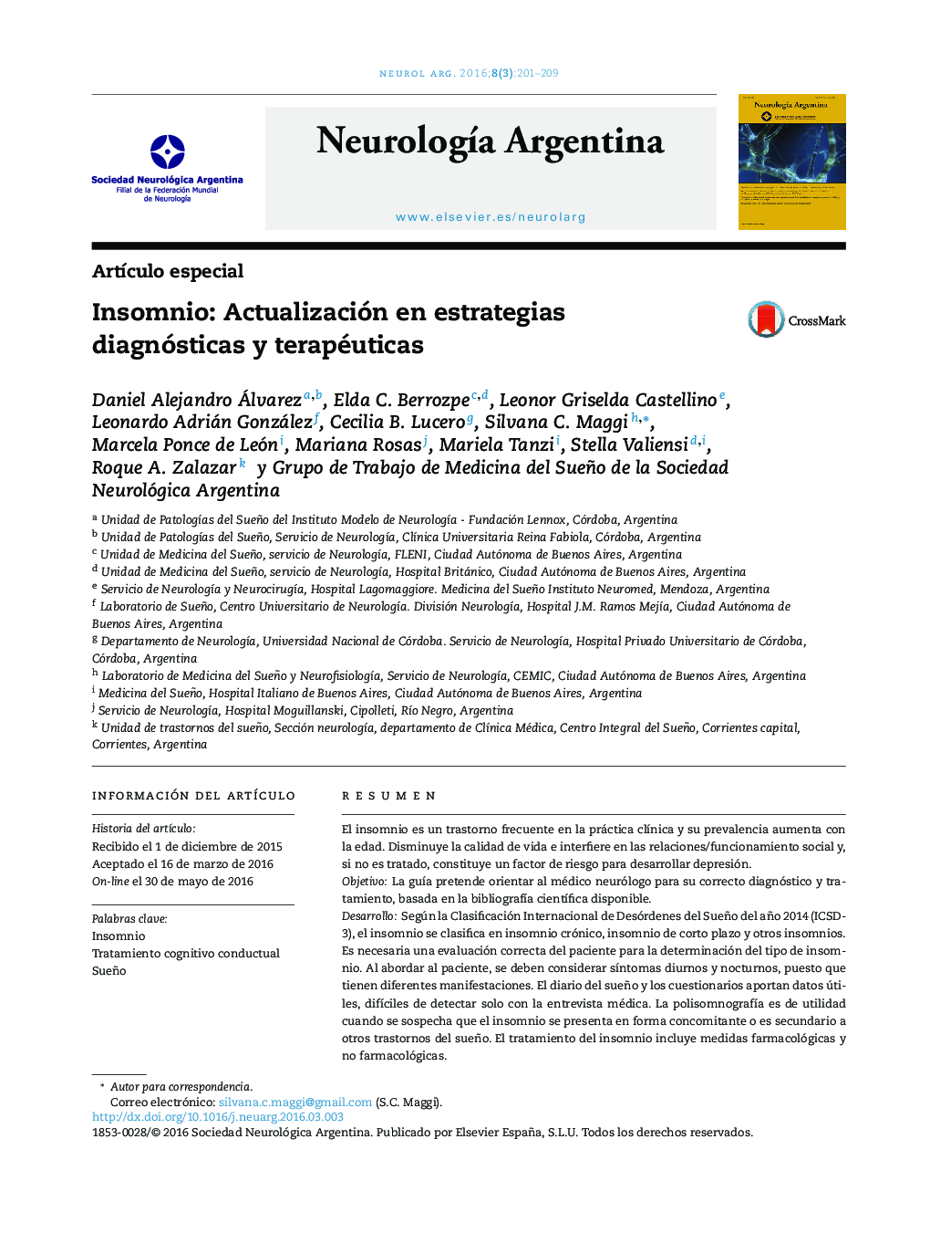 Insomnio: Actualización en estrategias diagnósticas y terapéuticas