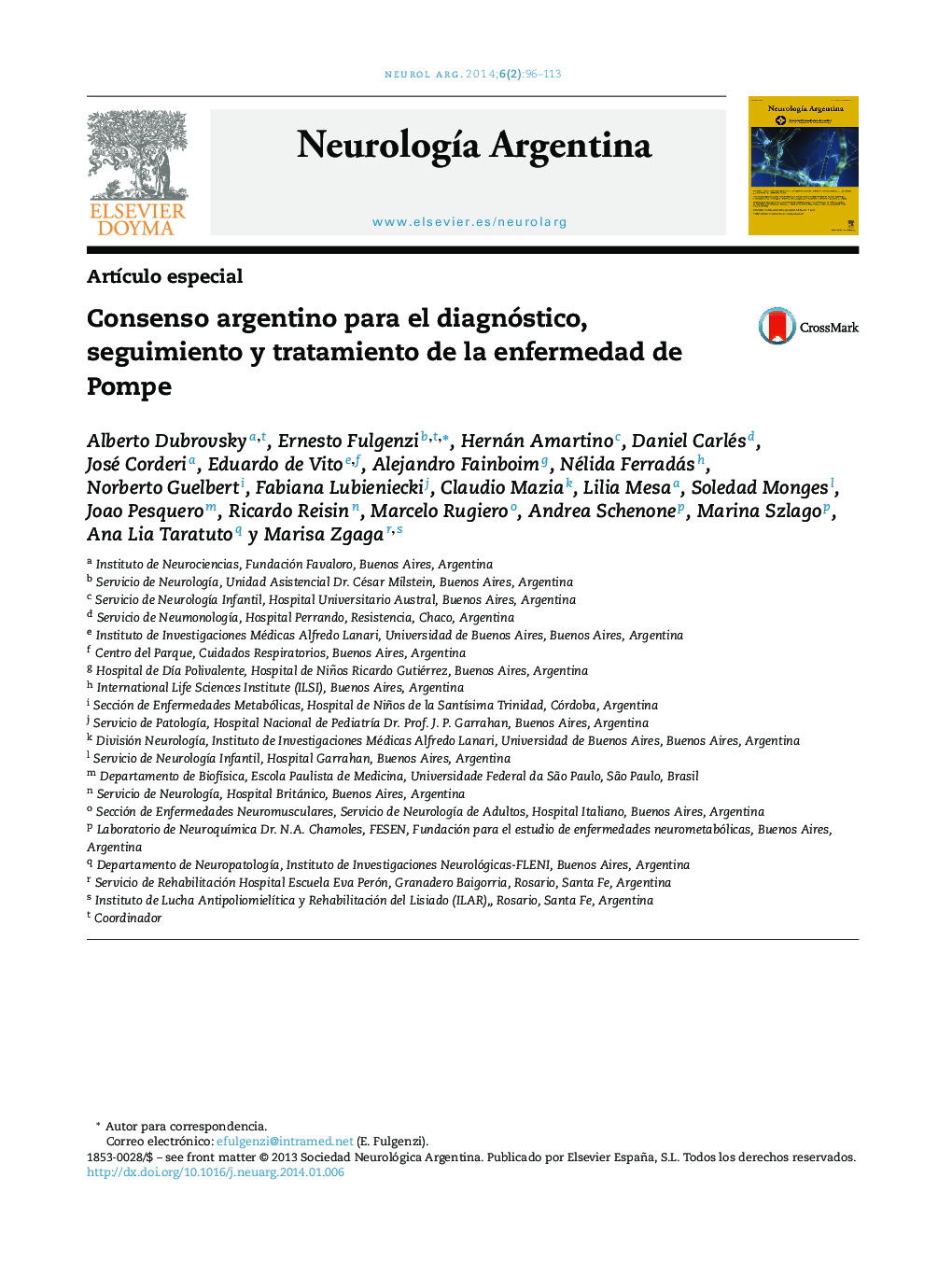 Consenso argentino para el diagnóstico, seguimiento y tratamiento de la enfermedad de Pompe