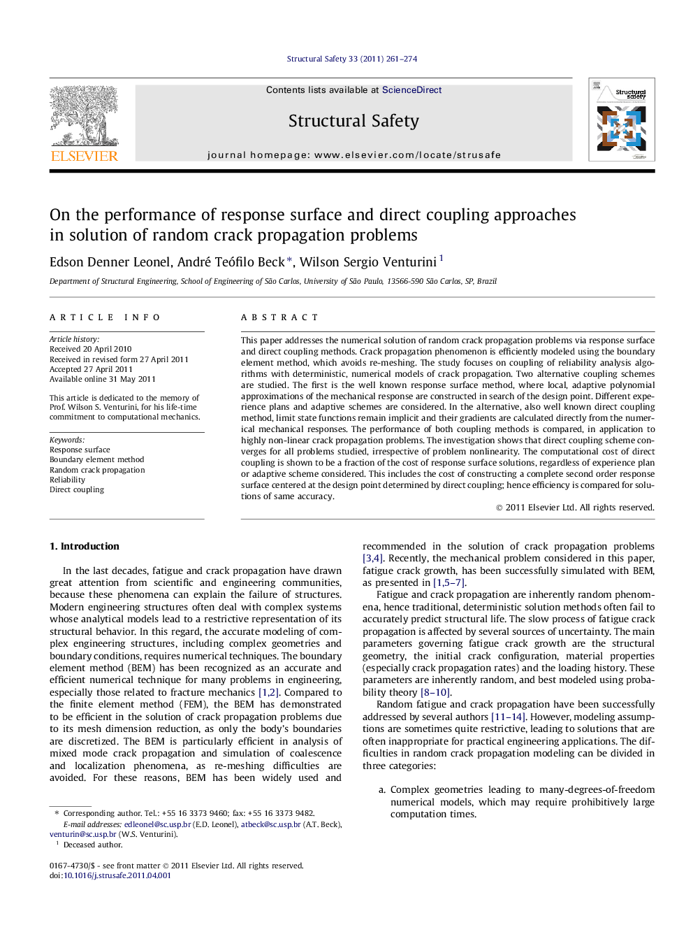 On the performance of response surface and direct coupling approaches in solution of random crack propagation problems