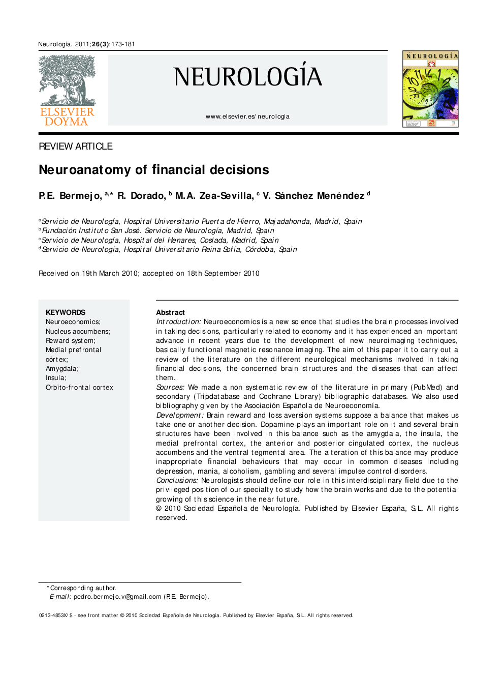 Neuroanatomy of financial decisions