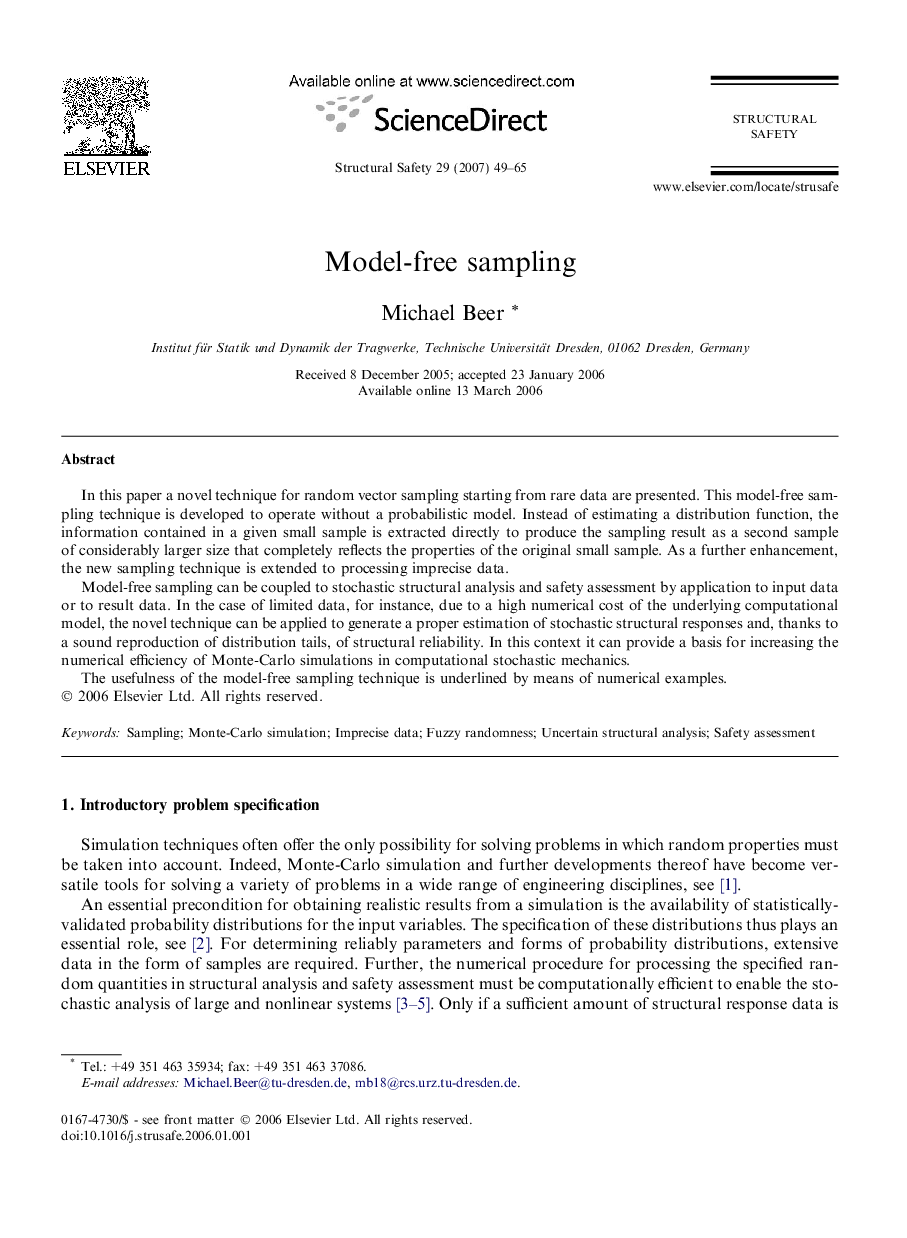 Model-free sampling