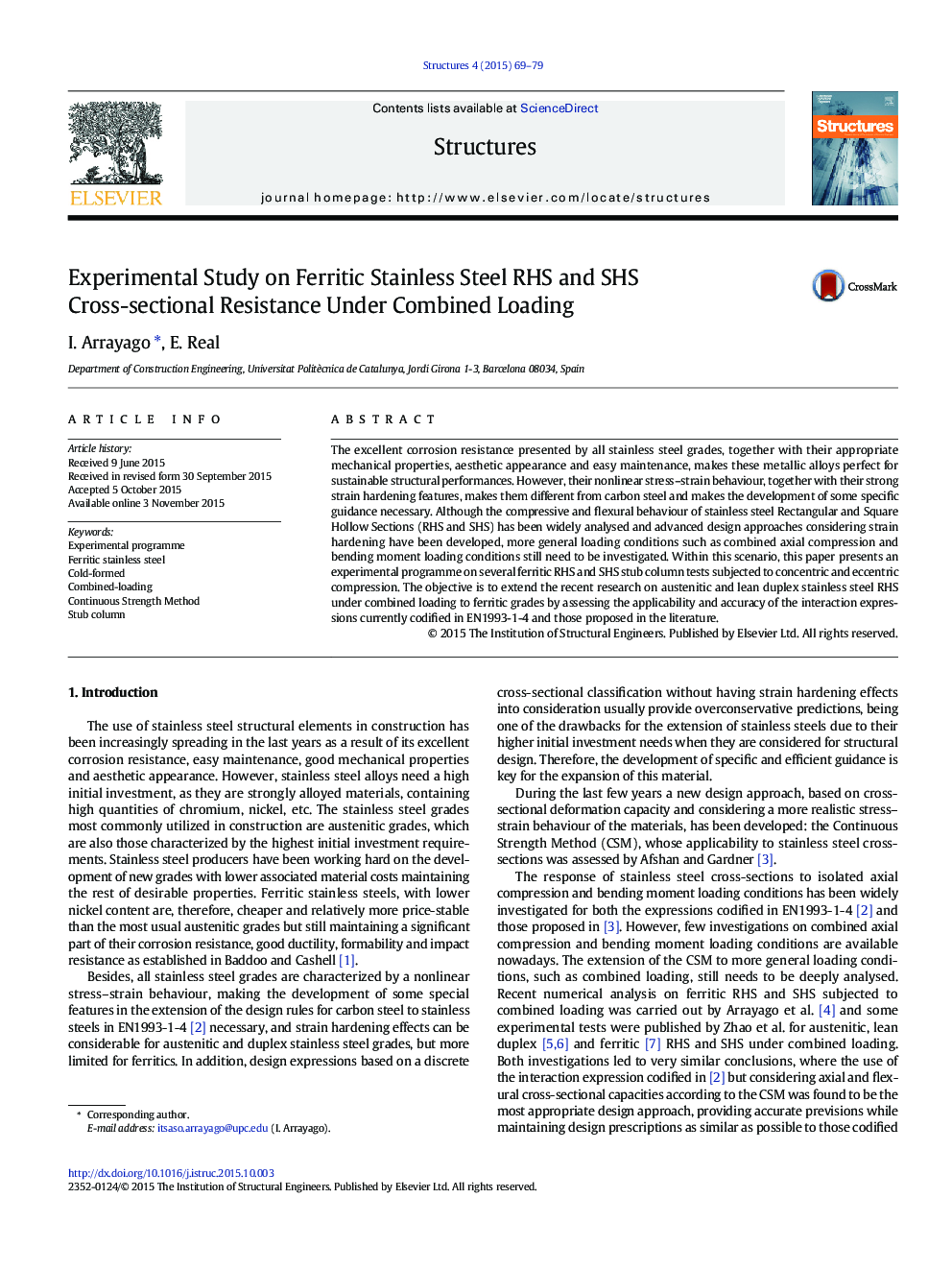 Experimental Study on Ferritic Stainless Steel RHS and SHS Cross-sectional Resistance Under Combined Loading