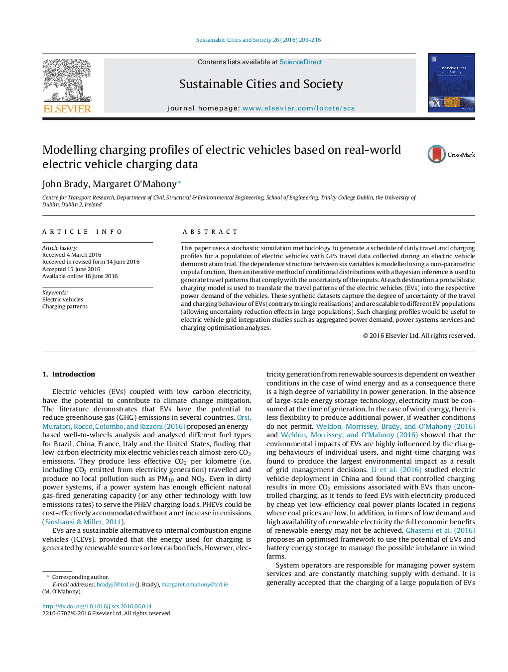 Modelling charging profiles of electric vehicles based on real-world electric vehicle charging data