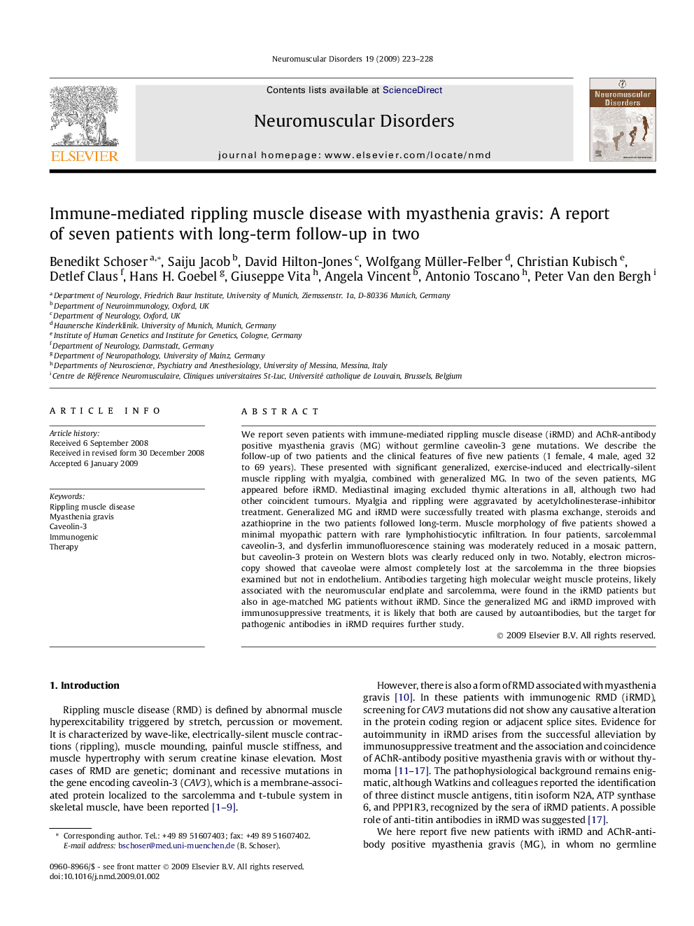 Immune-mediated rippling muscle disease with myasthenia gravis: A report of seven patients with long-term follow-up in two