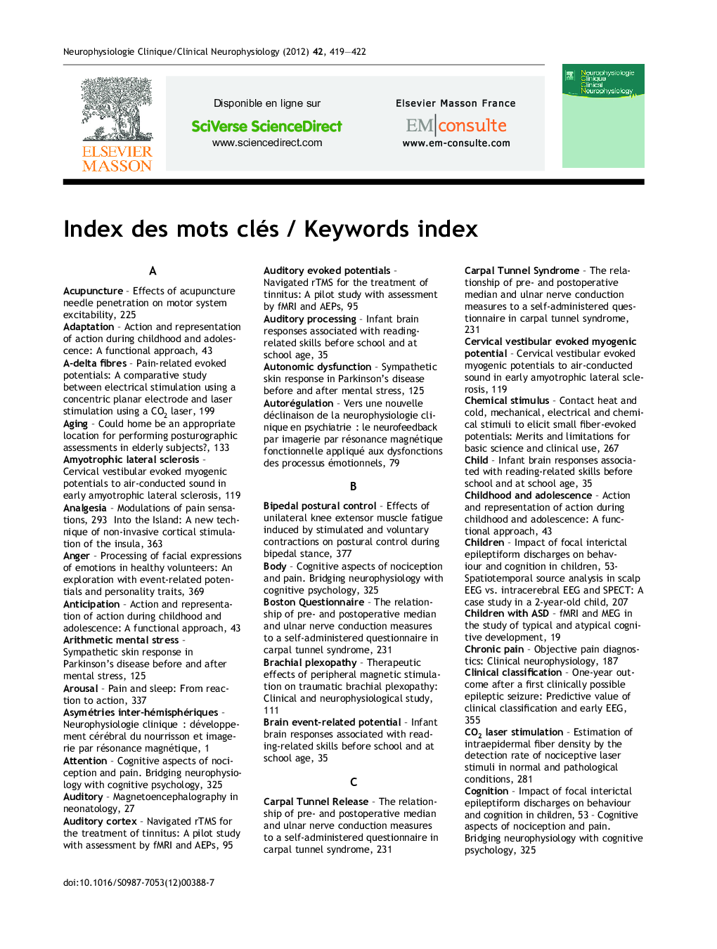 Index des mots cles