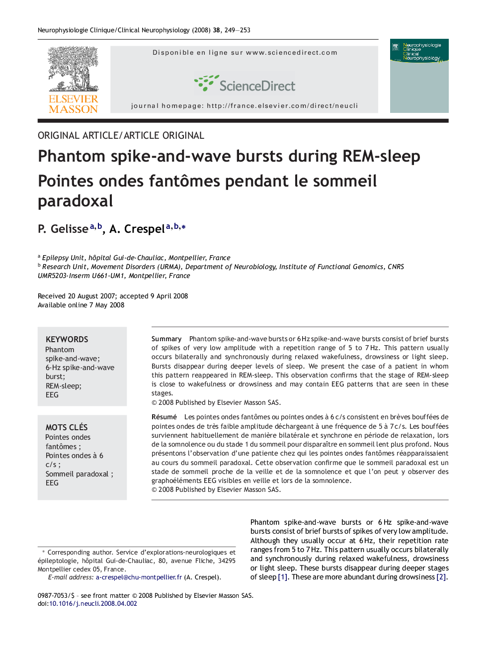 Phantom spike-and-wave bursts during REM-sleep