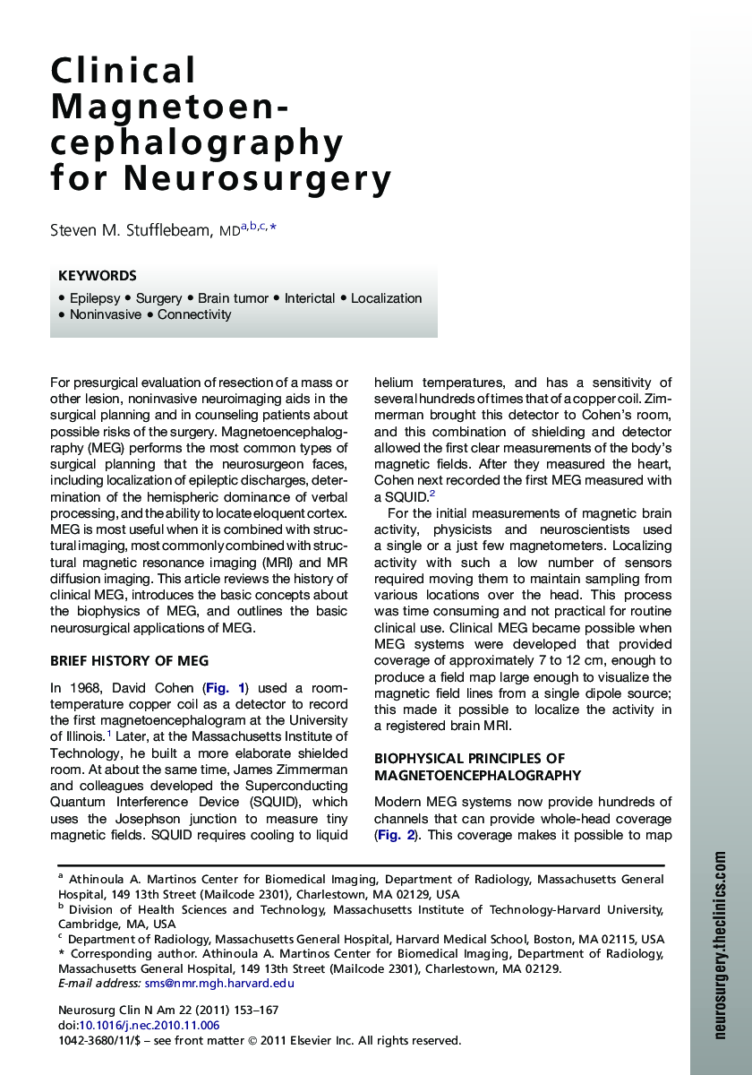 Clinical Magnetoencephalography for Neurosurgery