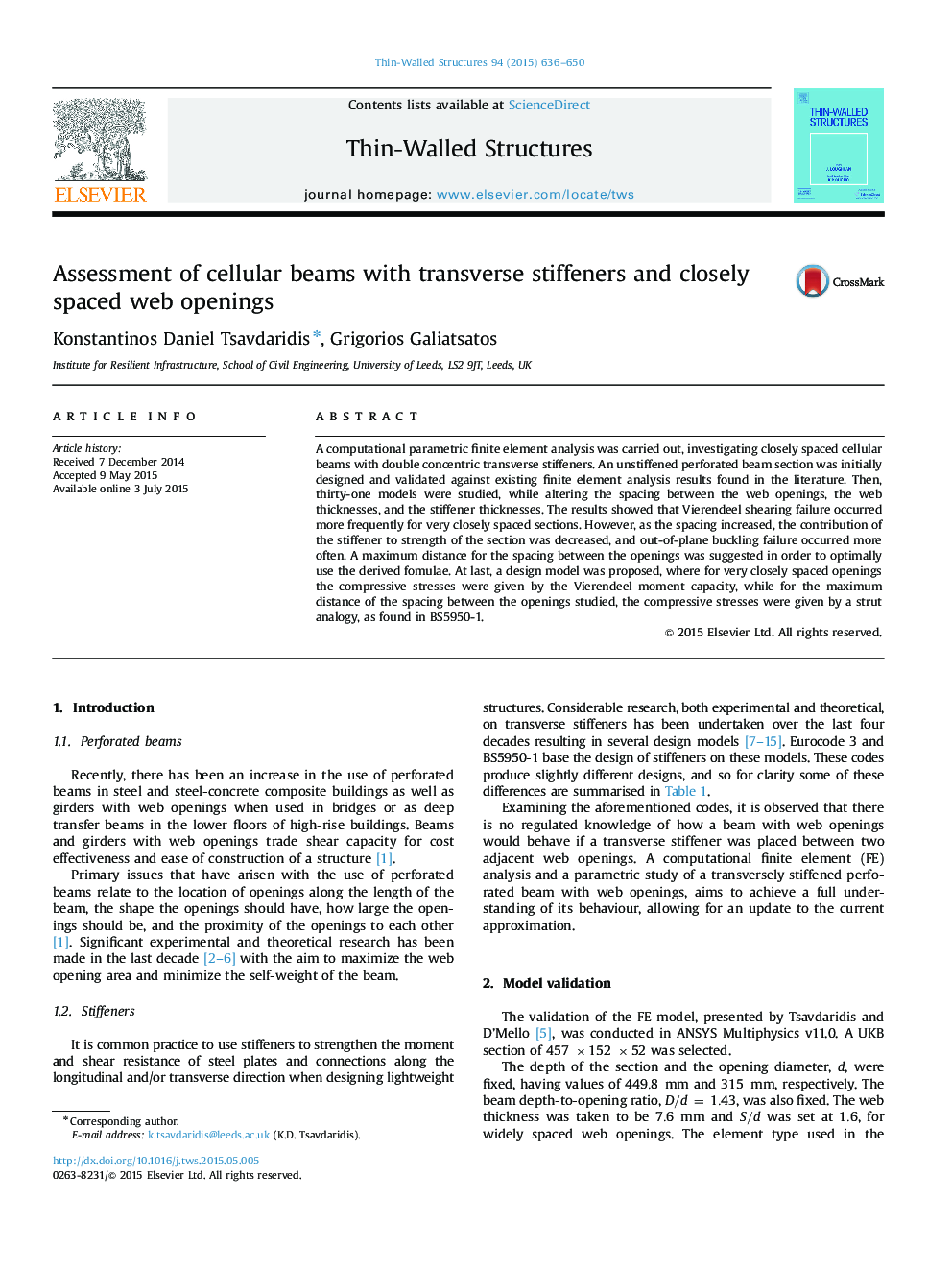 Assessment of cellular beams with transverse stiffeners and closely spaced web openings