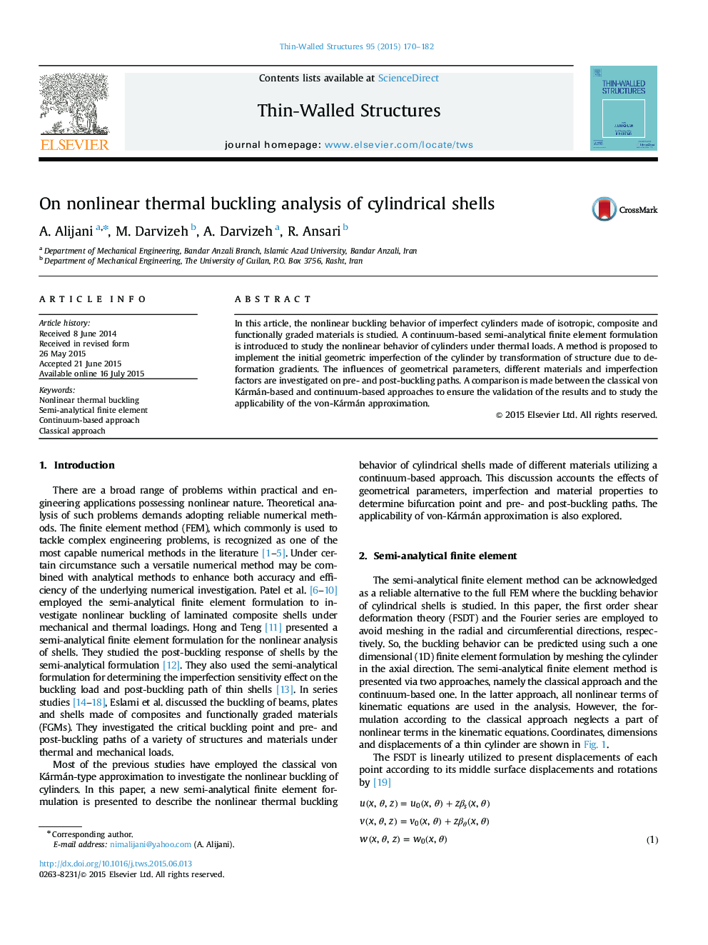 On nonlinear thermal buckling analysis of cylindrical shells