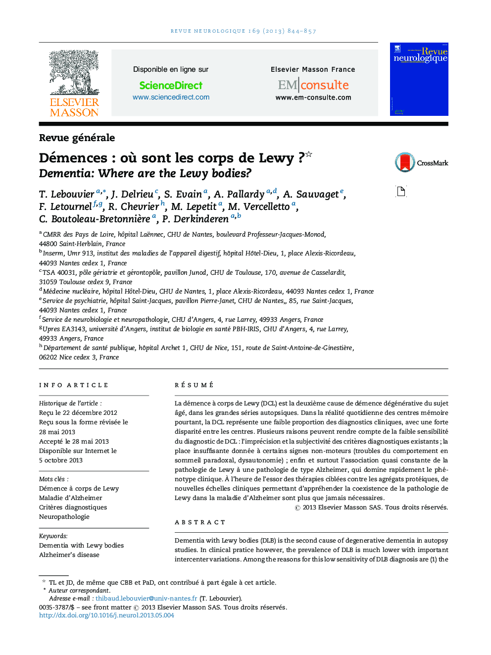 DémencesÂ : oÃ¹ sont les corps de LewyÂ ?