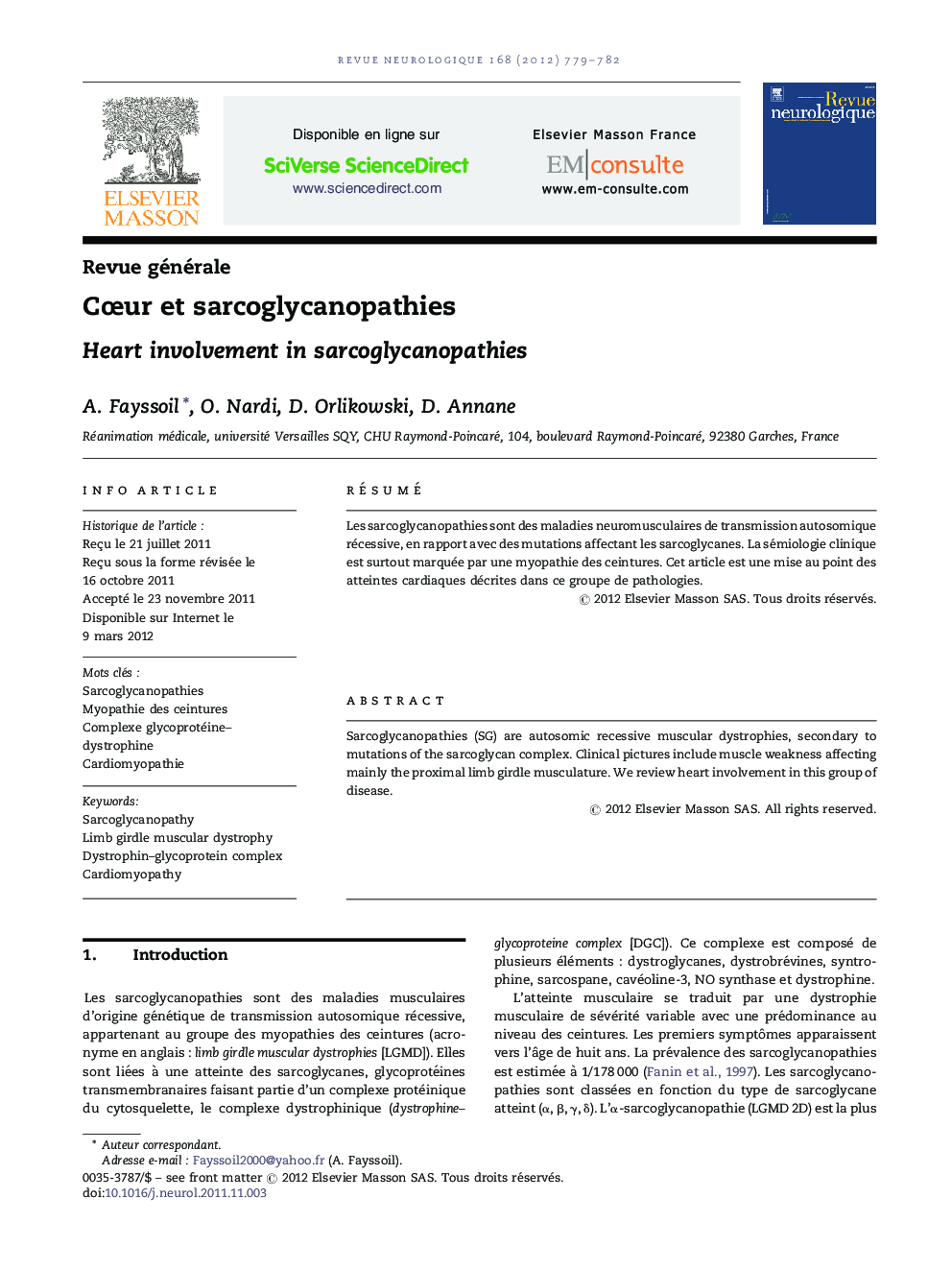 CÅur et sarcoglycanopathies