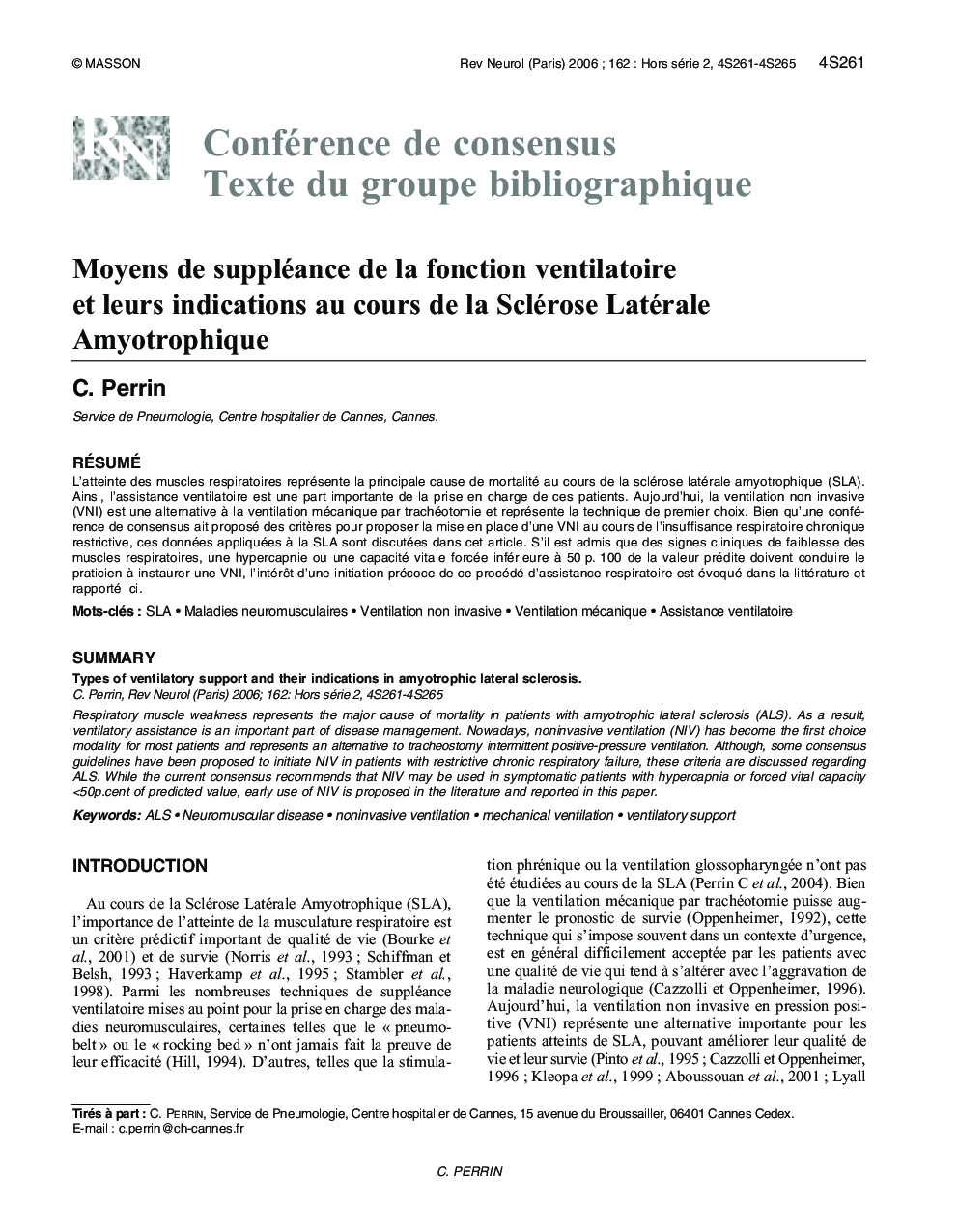 Moyens de suppléance de la fonction ventilatoire et leurs indications au cours de la Sclérose Latérale Amyotrophique