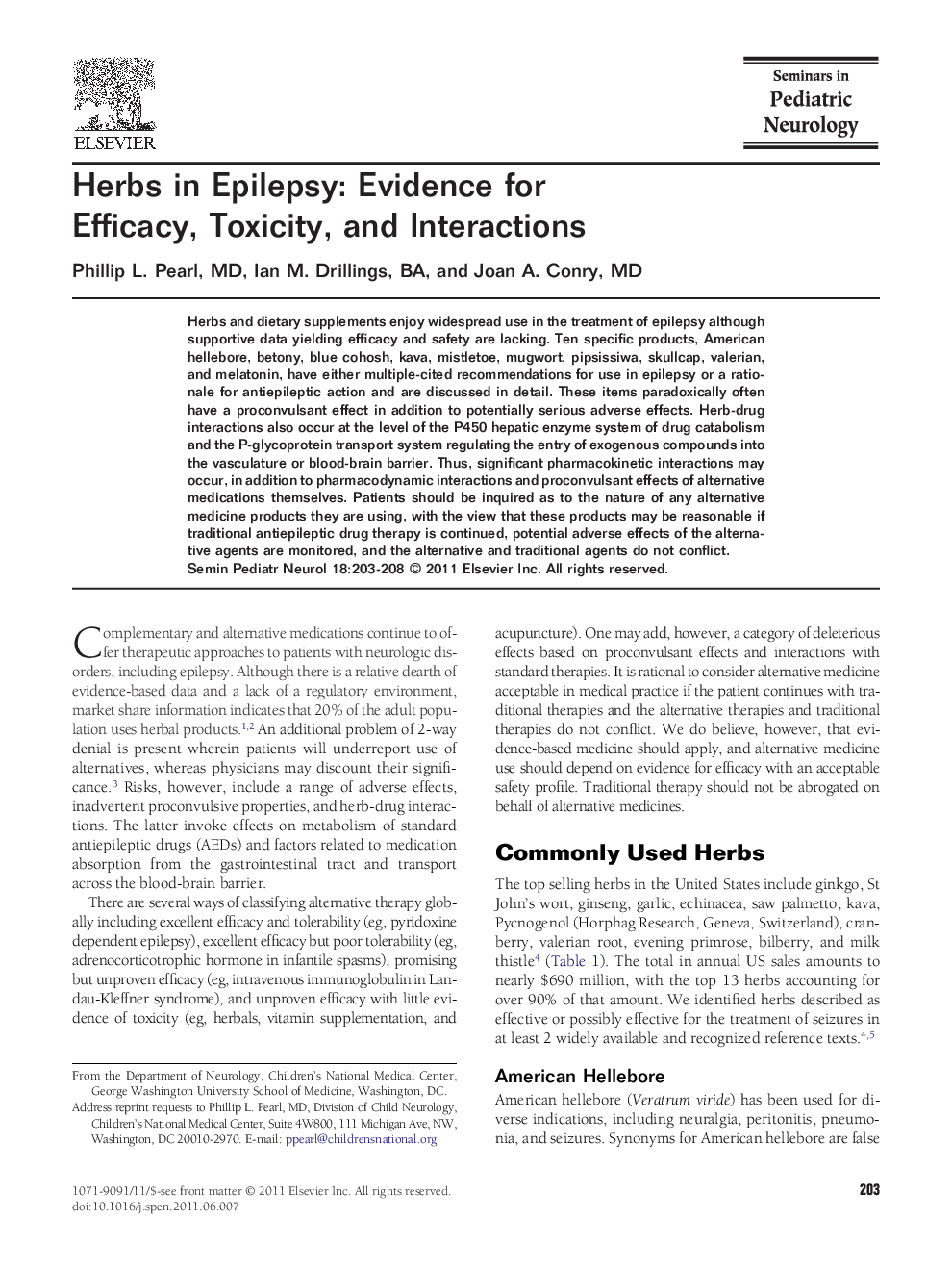 Herbs in Epilepsy: Evidence for Efficacy, Toxicity, and Interactions