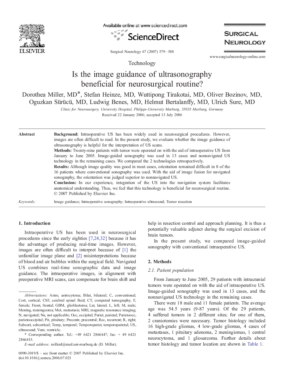 Is the image guidance of ultrasonography beneficial for neurosurgical routine?