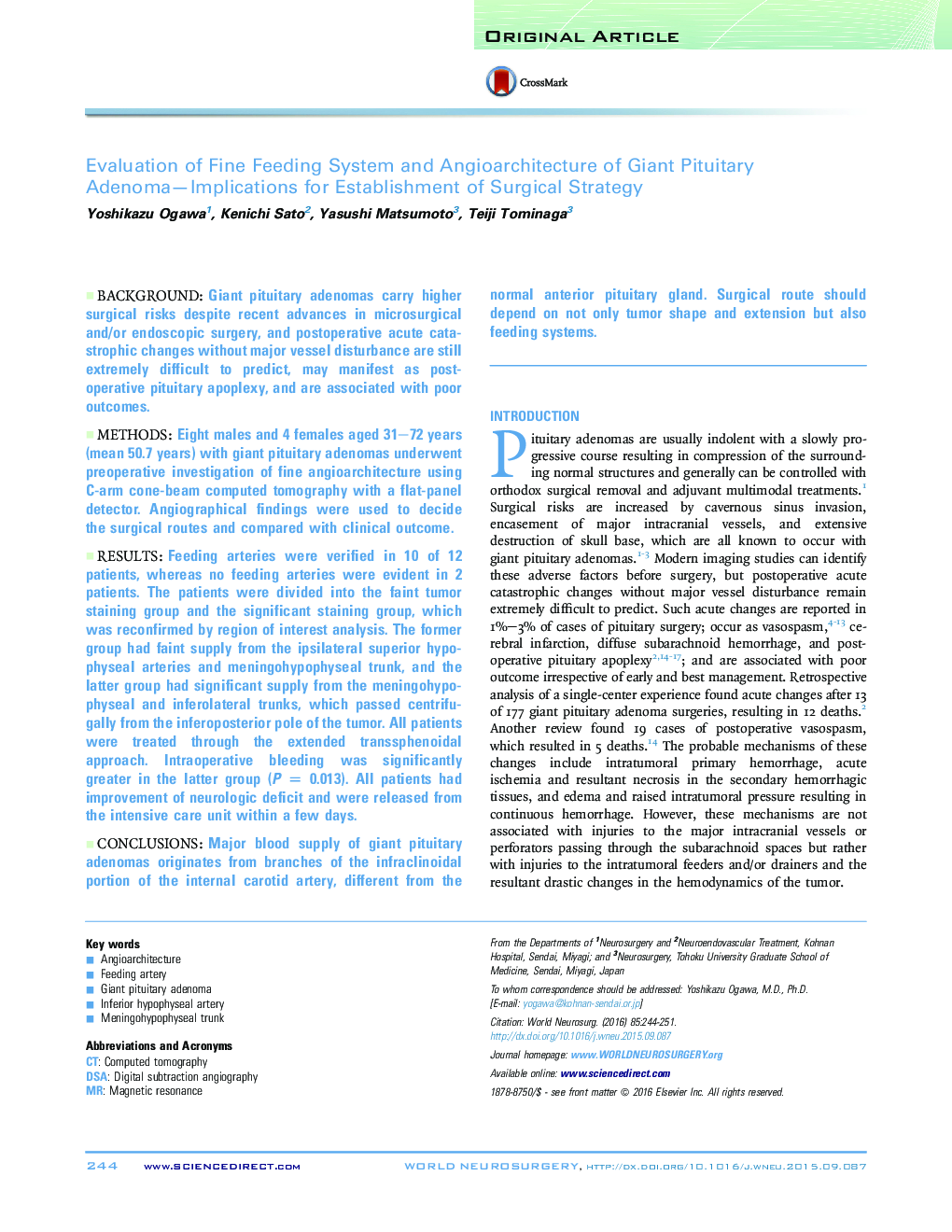 Evaluation of Fine Feeding System and Angioarchitecture of Giant Pituitary Adenoma—Implications for Establishment of Surgical Strategy 