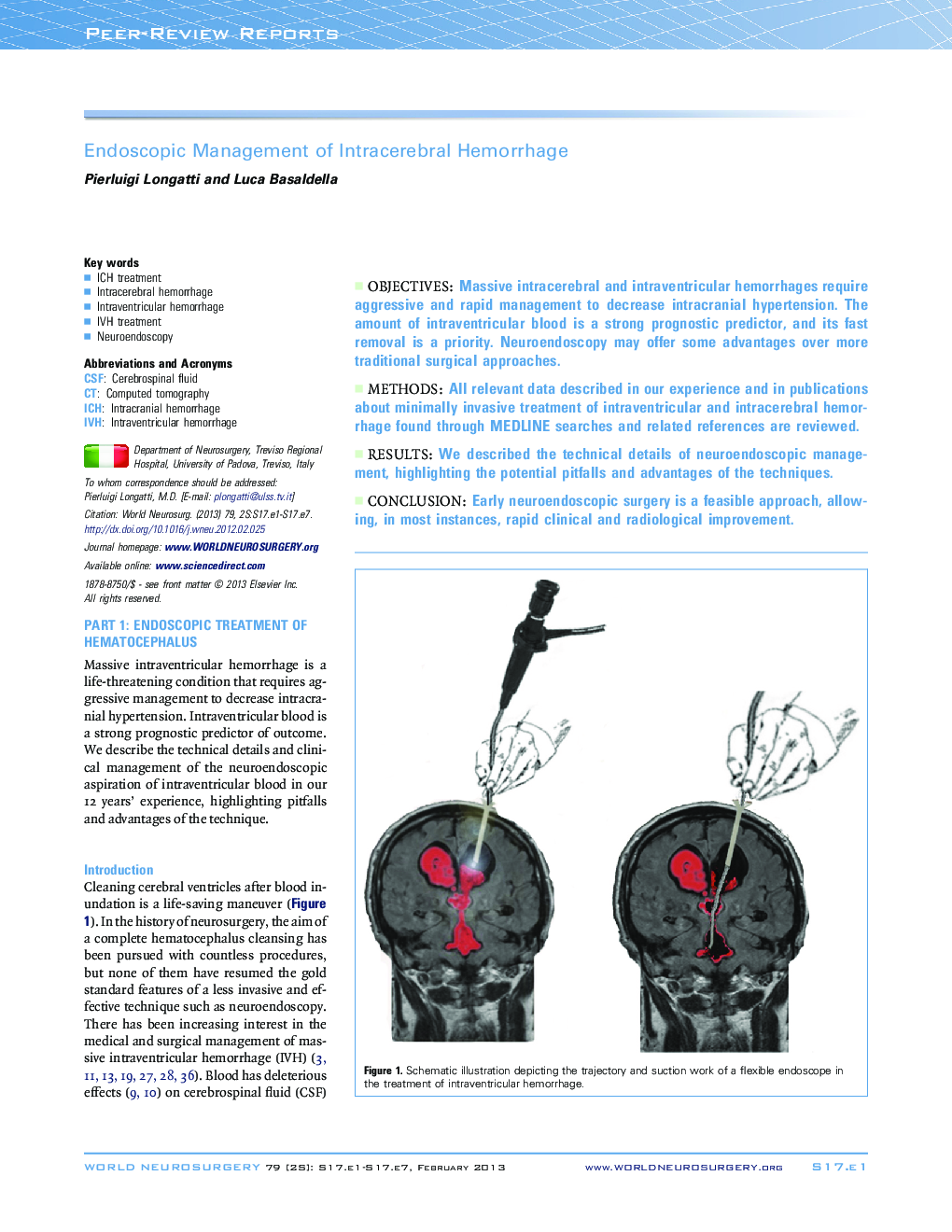 Endoscopic Management of Intracerebral Hemorrhage