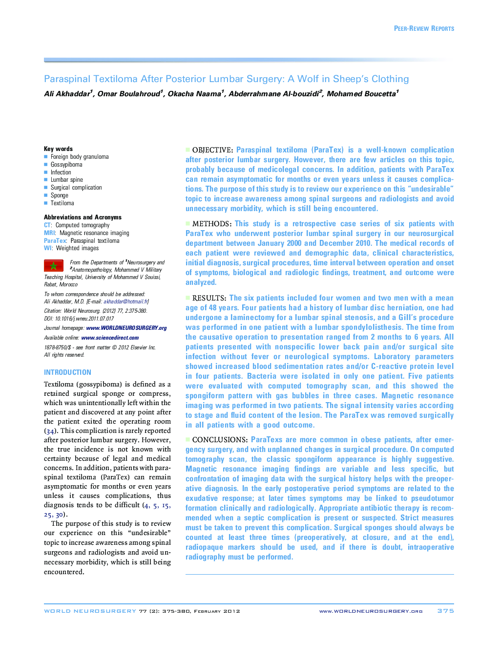 Paraspinal Textiloma After Posterior Lumbar Surgery: A Wolf in Sheep's Clothing 