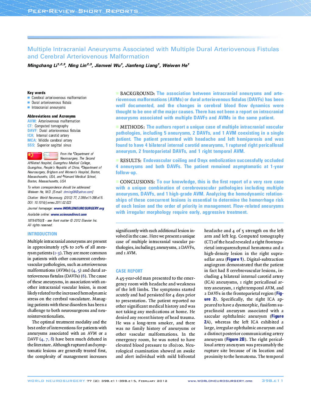 Multiple Intracranial Aneurysms Associated with Multiple Dural Arteriovenous Fistulas and Cerebral Arteriovenous Malformation