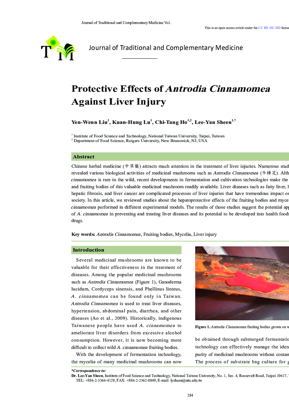 Protective Effects of Antrodia Cinnamomea Against Liver Injury