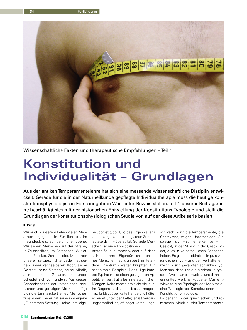Konstitution und Individualität – Grundlagen