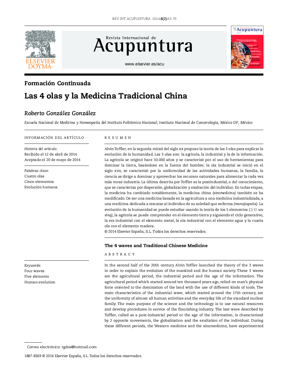 Las 4 olas y la Medicina Tradicional China